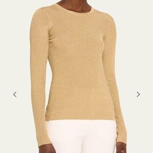 MICHAEL KORS COLLECTION
Metallic Rib Long-Sleeve Crewneck Sweater